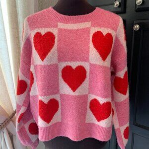 Valentine's Hearts Sweater NWT XS